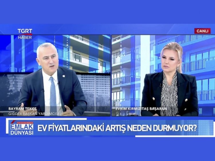 Bayram Tekçe evaluated foreign real estate sales on the program 'Emlak Dünyası' (TGRT Haber)